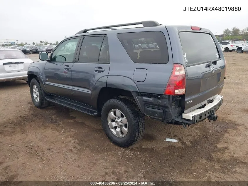 2004 Toyota 4Runner Sr5 V6 VIN: JTEZU14RX48019880 Lot: 40436206