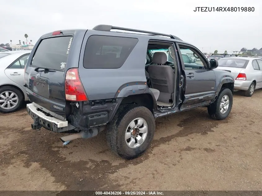 2004 Toyota 4Runner Sr5 V6 VIN: JTEZU14RX48019880 Lot: 40436206