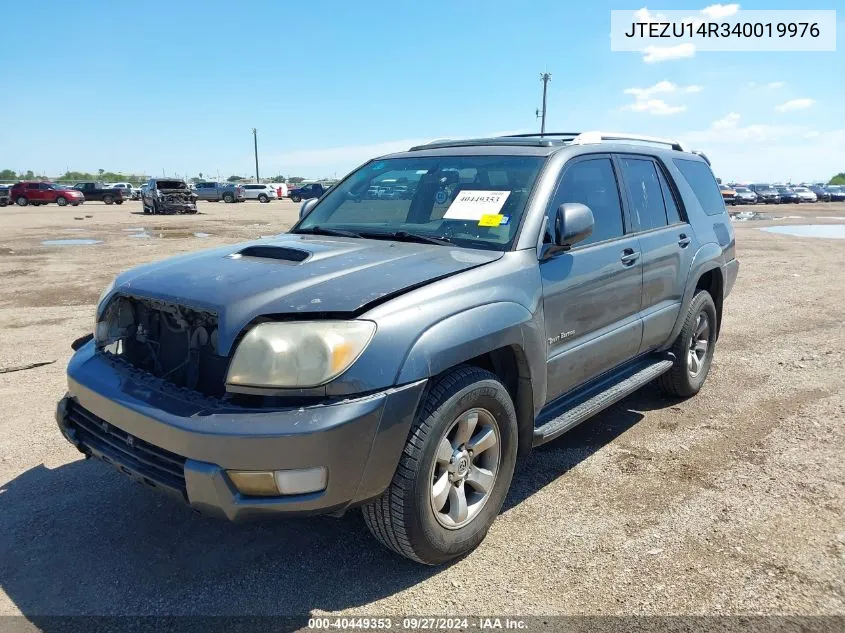 2004 Toyota 4Runner Sr5 Sport V6 VIN: JTEZU14R340019976 Lot: 40449353