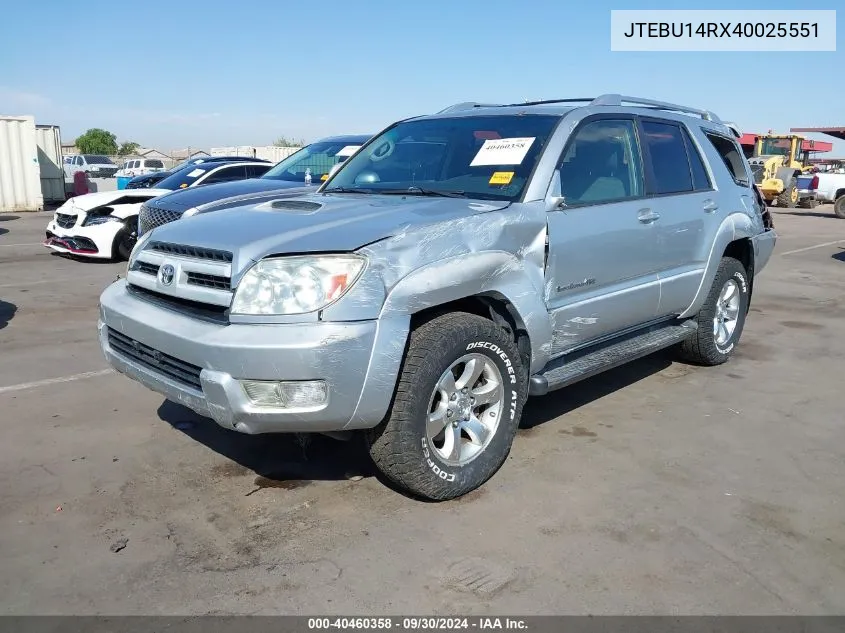 JTEBU14RX40025551 2004 Toyota 4Runner Sr5/Sport