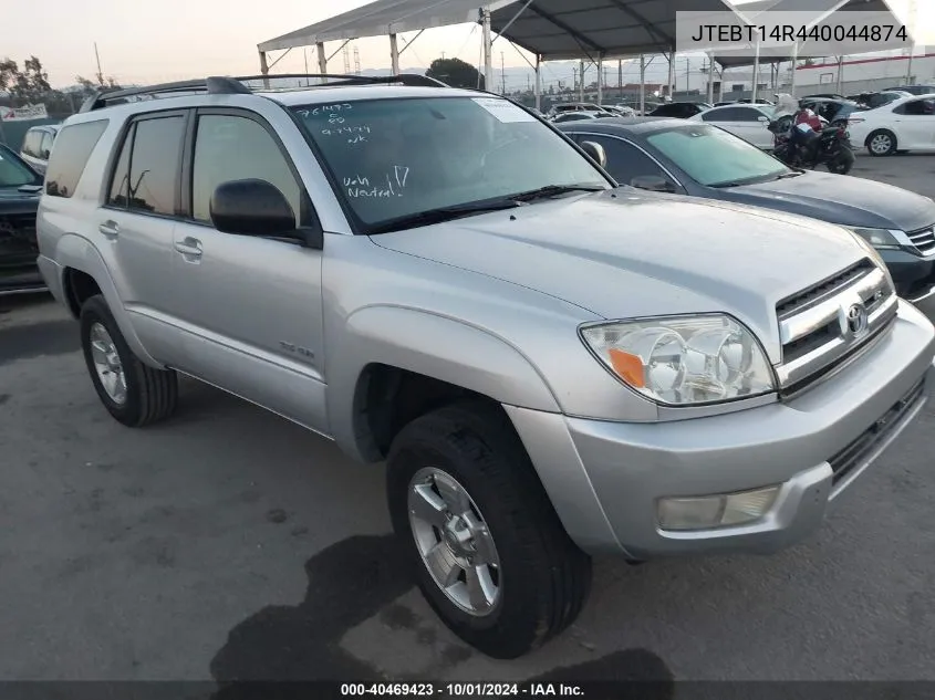 2004 Toyota 4Runner Sr5/Sport VIN: JTEBT14R440044874 Lot: 40469423