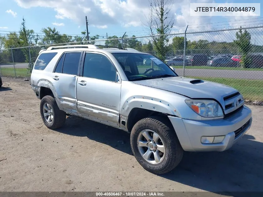 2004 Toyota 4Runner Sr5 Sport V8 VIN: JTEBT14R340044879 Lot: 40506467