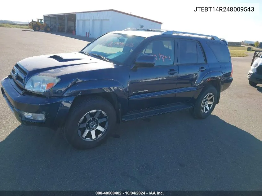 JTEBT14R248009543 2004 Toyota 4Runner Sr5 Sport V8