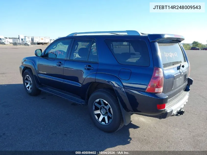 2004 Toyota 4Runner Sr5 Sport V8 VIN: JTEBT14R248009543 Lot: 40509402