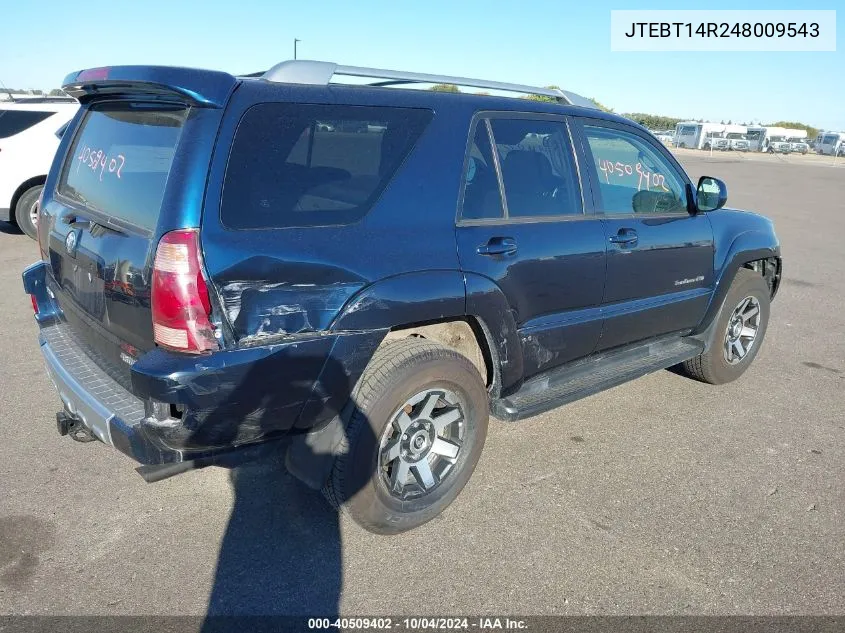 2004 Toyota 4Runner Sr5 Sport V8 VIN: JTEBT14R248009543 Lot: 40509402