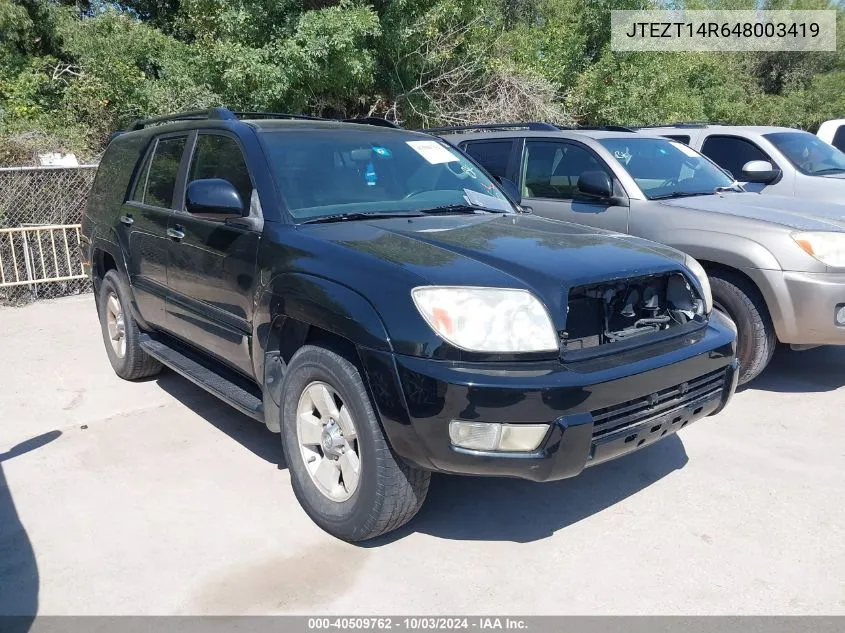 2004 Toyota 4Runner Sr5 V8 VIN: JTEZT14R648003419 Lot: 40509762