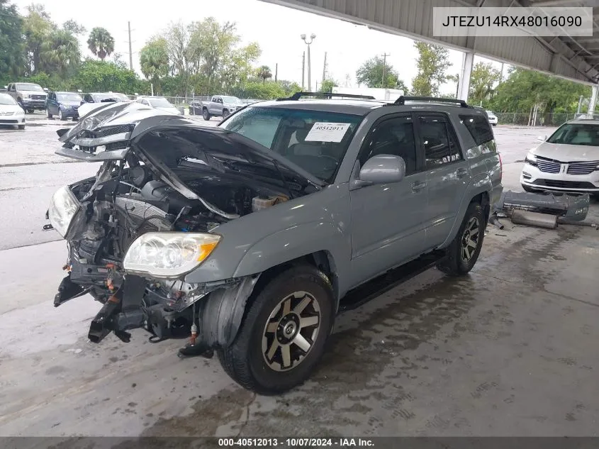 2004 Toyota 4Runner Sr5/Sport VIN: JTEZU14RX48016090 Lot: 40512013