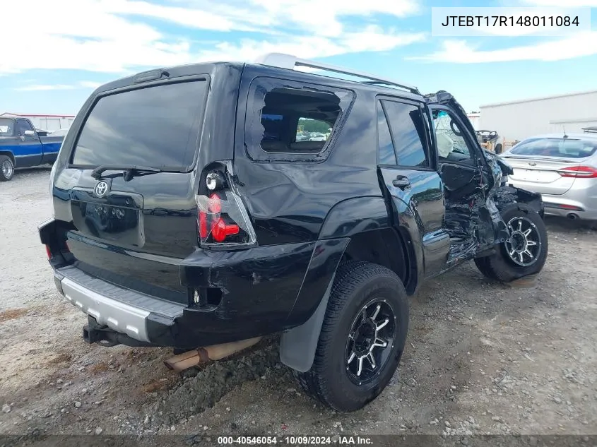 2004 Toyota 4Runner Limited V8 VIN: JTEBT17R148011084 Lot: 40546054