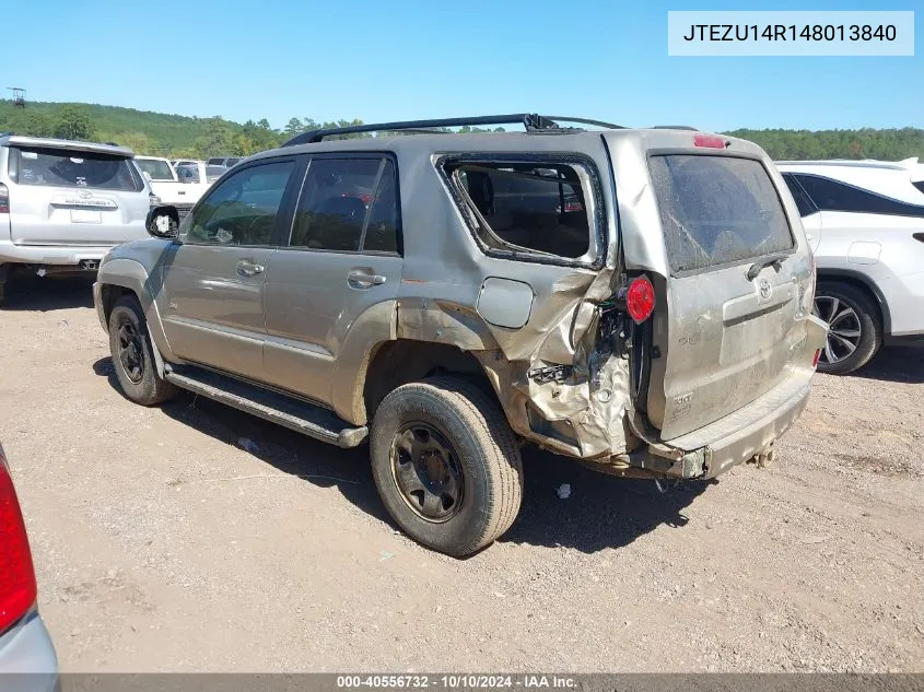 2004 Toyota 4Runner Sr5 V6 VIN: JTEZU14R148013840 Lot: 40556732