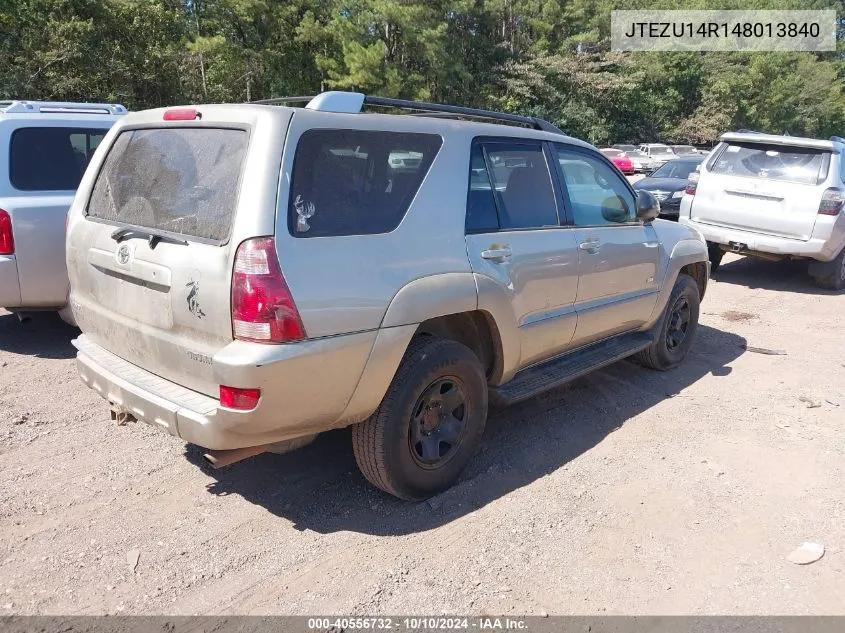 2004 Toyota 4Runner Sr5 V6 VIN: JTEZU14R148013840 Lot: 40556732