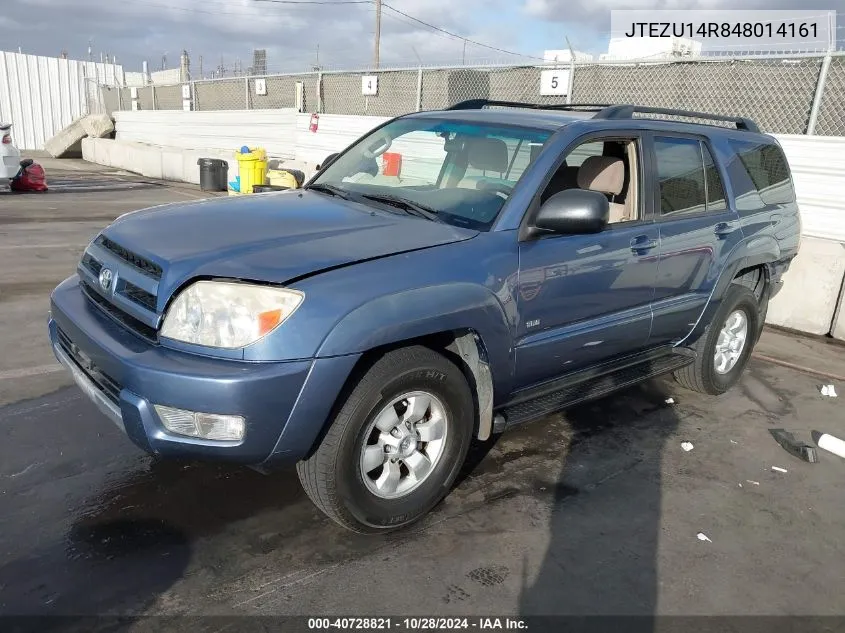 2004 Toyota 4Runner Sr5 V6 VIN: JTEZU14R848014161 Lot: 40728821