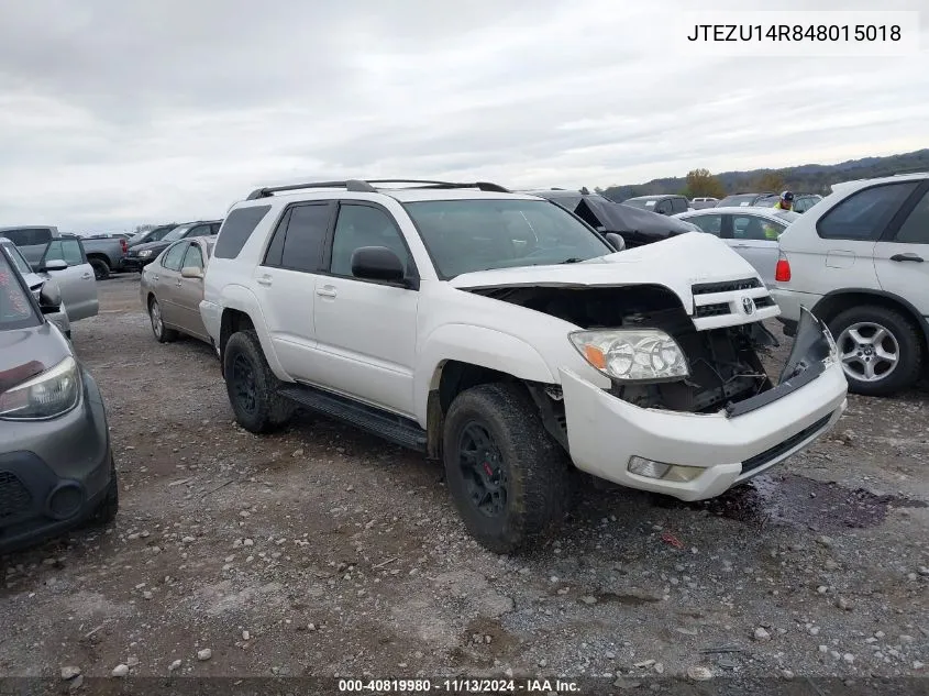 JTEZU14R848015018 2004 Toyota 4Runner Sr5 V6