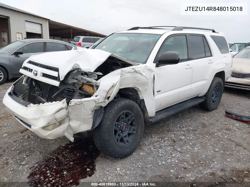 JTEZU14R848015018 2004 Toyota 4Runner Sr5 V6