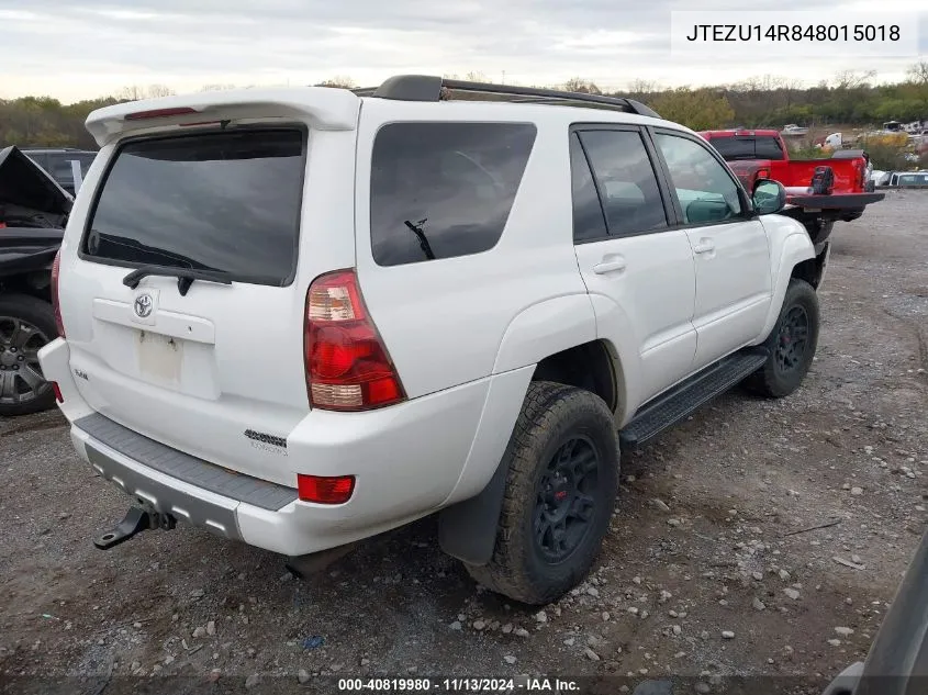 JTEZU14R848015018 2004 Toyota 4Runner Sr5 V6