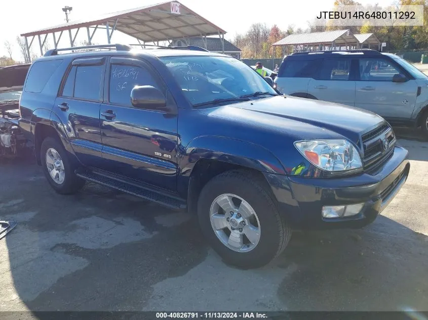 JTEBU14R648011292 2004 Toyota 4Runner Sr5 V6