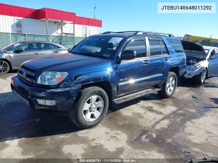 JTEBU14R648011292 2004 Toyota 4Runner Sr5 V6