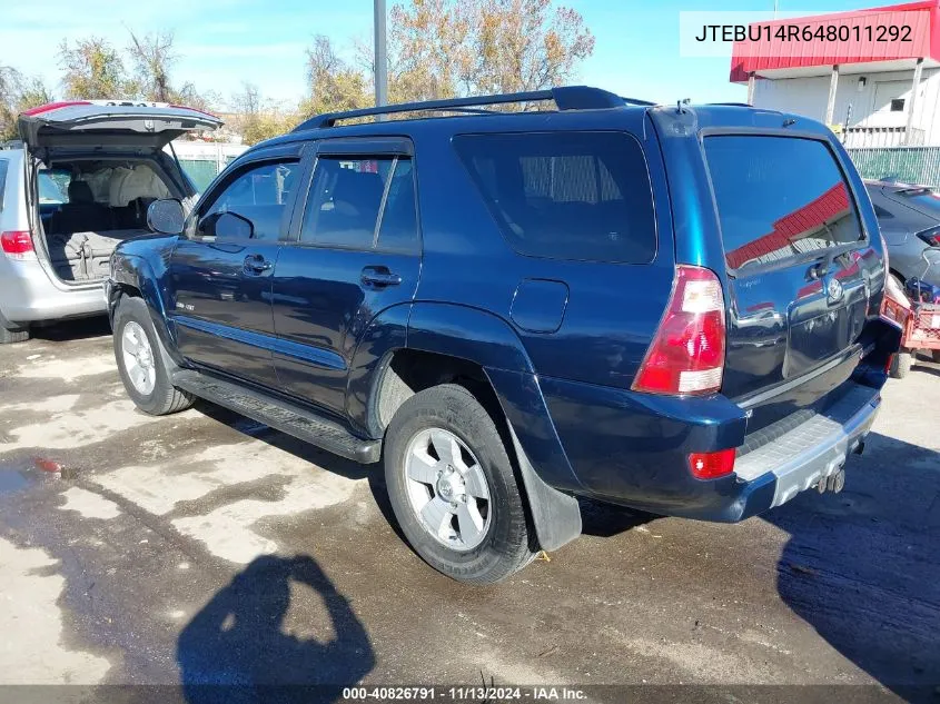 JTEBU14R648011292 2004 Toyota 4Runner Sr5 V6