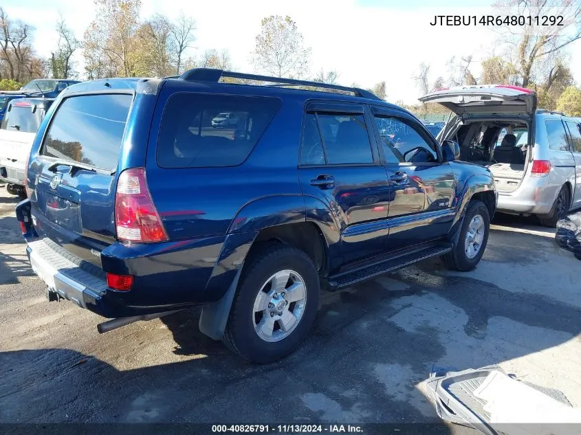 JTEBU14R648011292 2004 Toyota 4Runner Sr5 V6