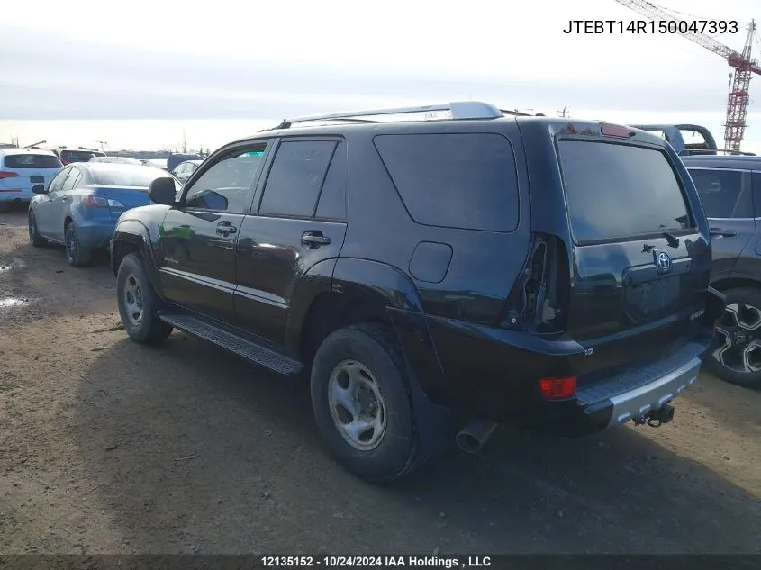 2005 Toyota 4Runner Sr5/Sport VIN: JTEBT14R150047393 Lot: 12135152