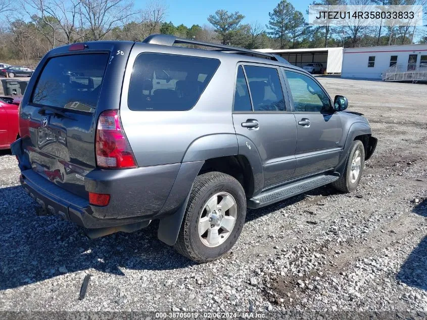 2005 Toyota 4Runner Sr5 Sport V6/Sr5 V6 VIN: JTEZU14R358033833 Lot: 38705019