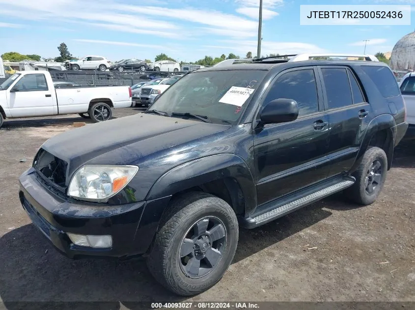 JTEBT17R250052436 2005 Toyota 4Runner Limited V8