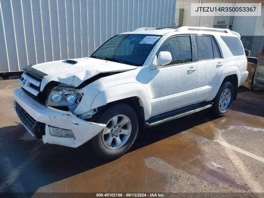 2005 Toyota 4Runner Sr5 Sport V6/Sr5 V6 VIN: JTEZU14R350053367 Lot: 40102186