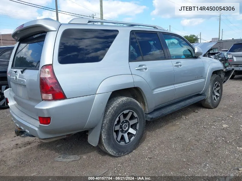 2005 Toyota 4Runner Sr5 Sport V8 VIN: JTEBT14R450054306 Lot: 40157704