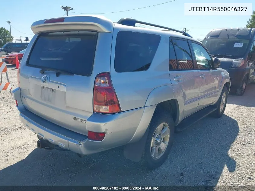 2005 Toyota 4Runner Sr5 V8 VIN: JTEBT14R550046327 Lot: 40267182