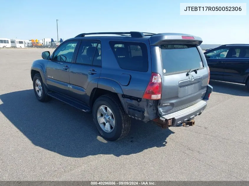 2005 Toyota 4Runner Limited V8 VIN: JTEBT17R050052306 Lot: 40296886