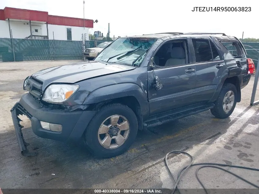 2005 Toyota 4Runner Sr5 V6 VIN: JTEZU14R950063823 Lot: 40338004