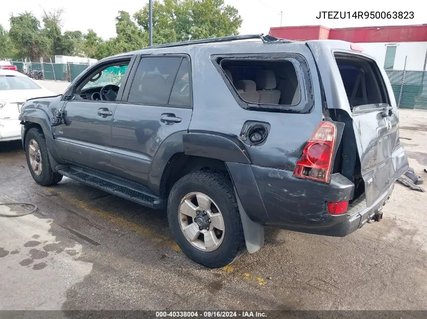 2005 Toyota 4Runner Sr5 V6 VIN: JTEZU14R950063823 Lot: 40338004