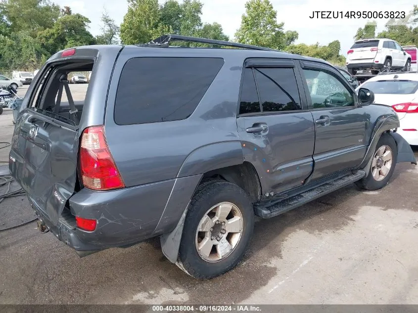 2005 Toyota 4Runner Sr5 V6 VIN: JTEZU14R950063823 Lot: 40338004