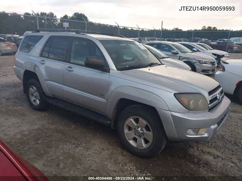 2005 Toyota 4Runner Sr5 V6 VIN: JTEZU14R950059593 Lot: 40384456