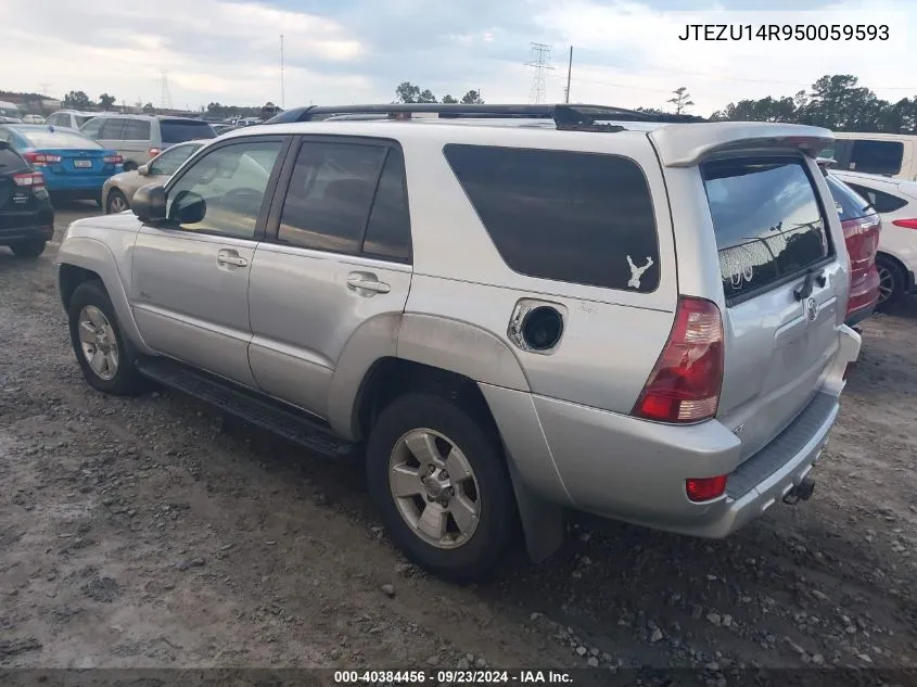 2005 Toyota 4Runner Sr5 V6 VIN: JTEZU14R950059593 Lot: 40384456