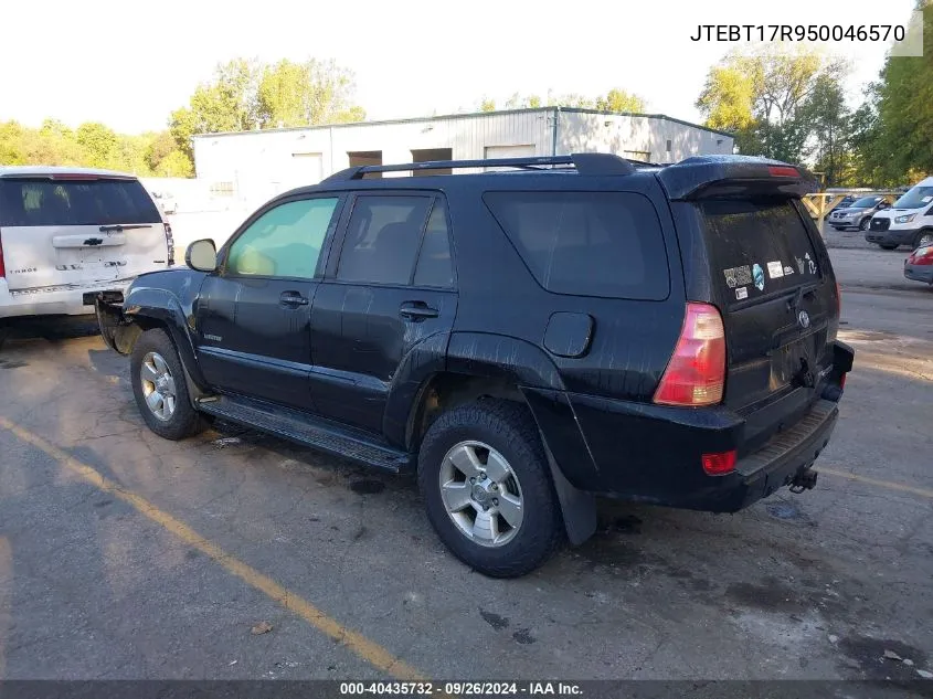 2005 Toyota 4Runner Limited VIN: JTEBT17R950046570 Lot: 40435732