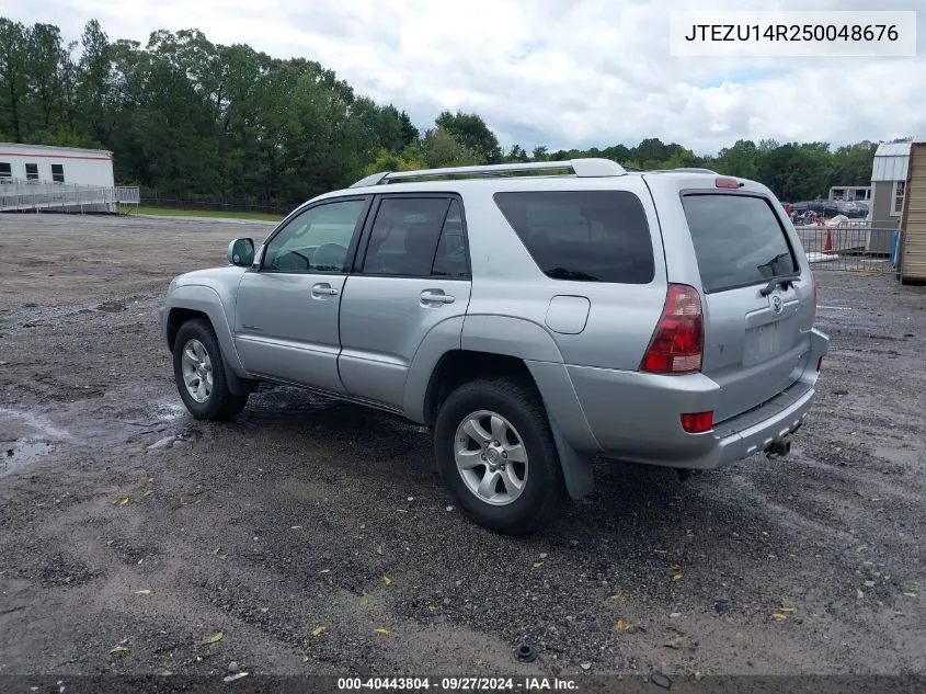 2005 Toyota 4Runner Sr5 Sport V6 VIN: JTEZU14R250048676 Lot: 40443804