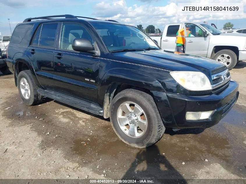 2005 Toyota 4Runner Sr5 V6 VIN: JTEBU14R158041639 Lot: 40452013