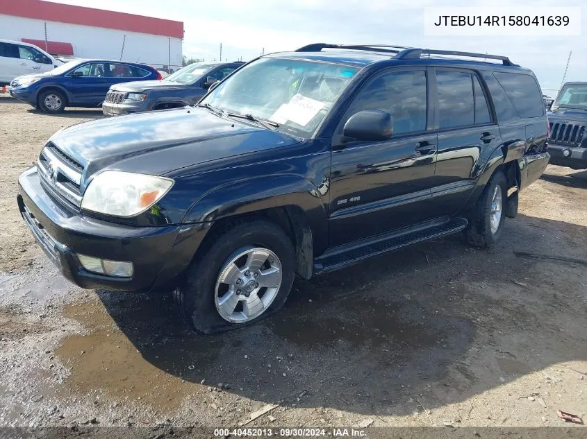 2005 Toyota 4Runner Sr5 V6 VIN: JTEBU14R158041639 Lot: 40452013