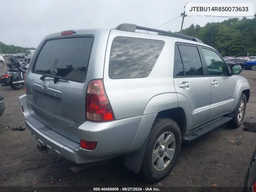 2005 Toyota 4Runner Sr5 V6 VIN: JTEBU14R850073633 Lot: 40458808