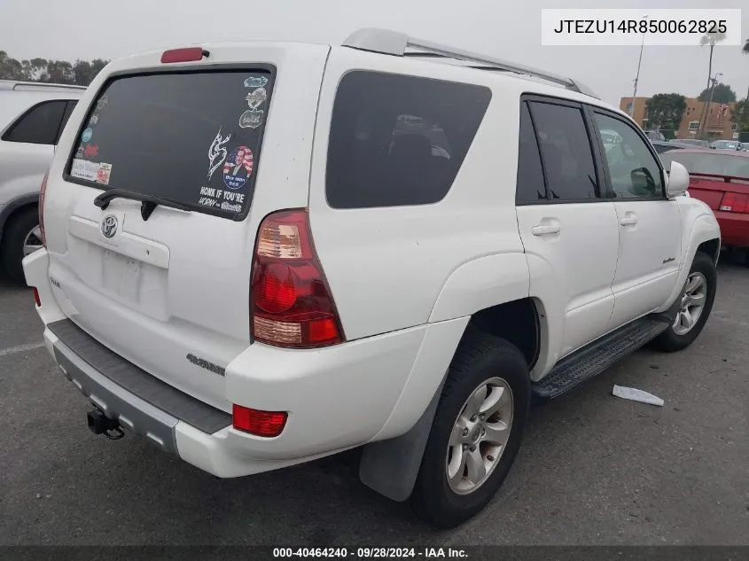 2005 Toyota 4Runner Sr5 Sport V6 VIN: JTEZU14R850062825 Lot: 40464240