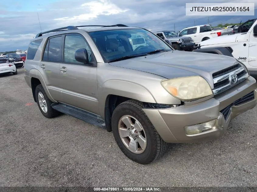 2005 Toyota 4Runner Sr5/Sport VIN: JTEZU14R250061654 Lot: 40479981