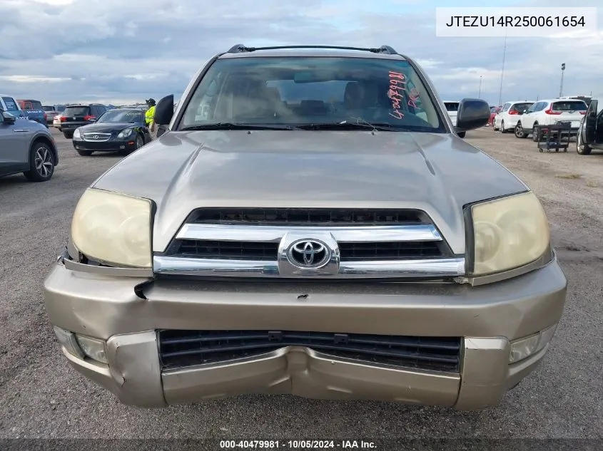 2005 Toyota 4Runner Sr5/Sport VIN: JTEZU14R250061654 Lot: 40479981