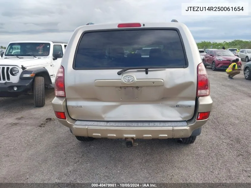 JTEZU14R250061654 2005 Toyota 4Runner Sr5/Sport