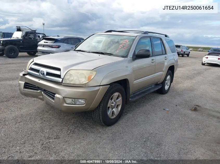 2005 Toyota 4Runner Sr5/Sport VIN: JTEZU14R250061654 Lot: 40479981