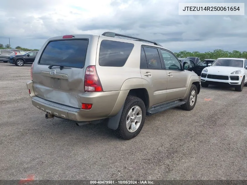 2005 Toyota 4Runner Sr5/Sport VIN: JTEZU14R250061654 Lot: 40479981