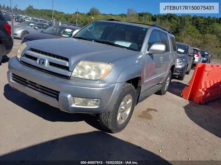 JTEBU17R150075431 2005 Toyota 4Runner Limited V6