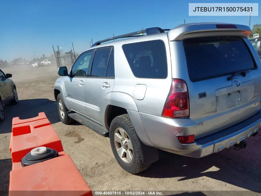 JTEBU17R150075431 2005 Toyota 4Runner Limited V6