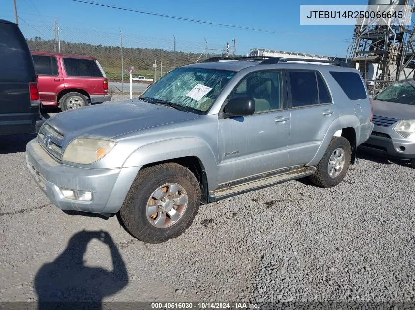 2005 Toyota 4Runner Sr5 V6 VIN: JTEBU14R250066645 Lot: 40516030