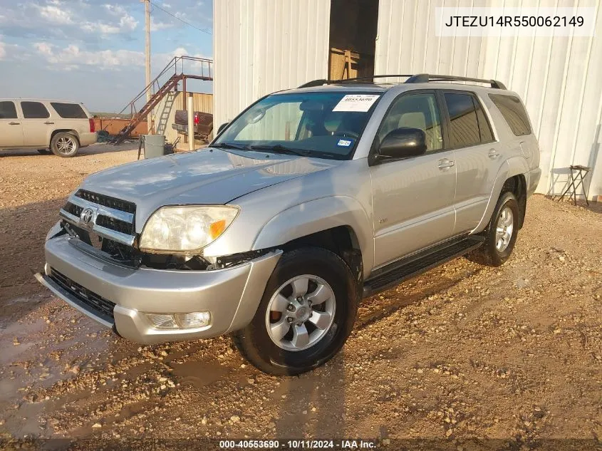 2005 Toyota 4Runner Sr5/Sport VIN: JTEZU14R550062149 Lot: 40553690