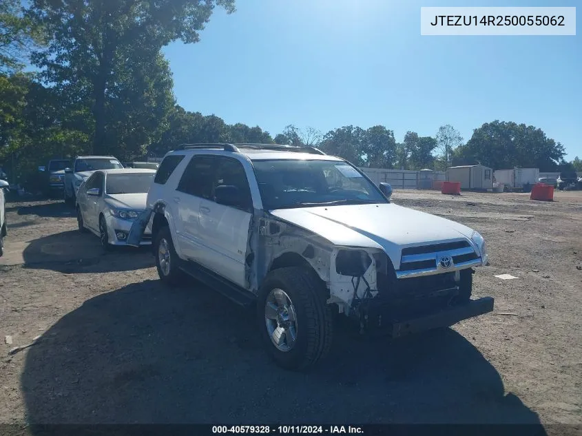 2005 Toyota 4Runner Sr5 V6 VIN: JTEZU14R250055062 Lot: 40579328